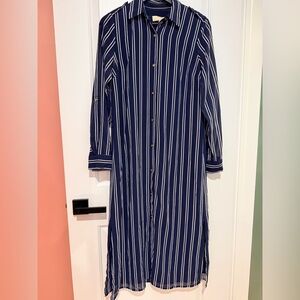 Michael Kors Navy and White Striped Dress